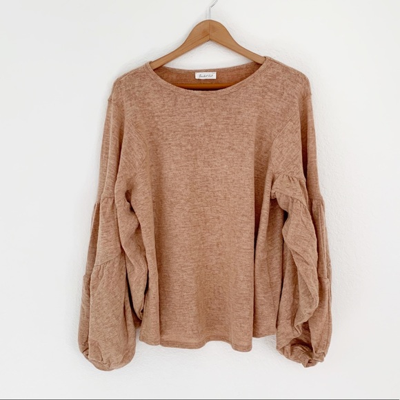 Soft Brushed Solid Bishop Sleeves Top - Picture 7 of 10